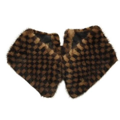 Louis Vuitton Mink Damier Collar Tippet Belt Brown