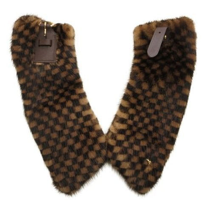 Louis Vuitton Mink Damier Collar Tippet Belt Brown — view 2