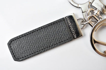 Louis Vuitton Key Holder Key Ring Porte Cles LV Club Taiga Ardoise Black — view 4