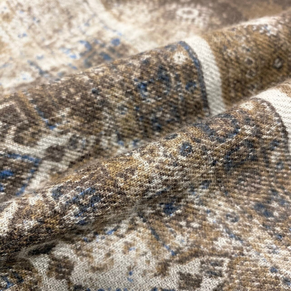 Loro Piana Large Shawl Fringe All Over Pattern Multicolor Cashmere Scarf — view 4