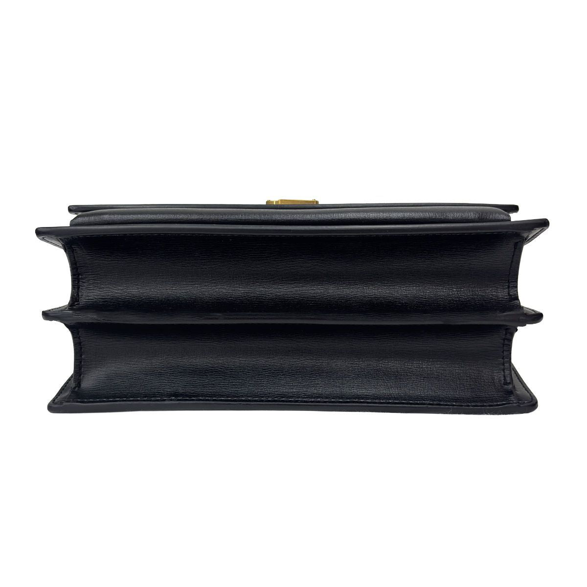 Saint Laurent Shoulder Bag Black 2-Way Sunset Medium Chain YSL Cross Body Gold — view 7
