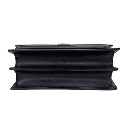 Saint Laurent Shoulder Bag Black 2-Way Sunset Medium Chain YSL Cross Body Gold — view 7