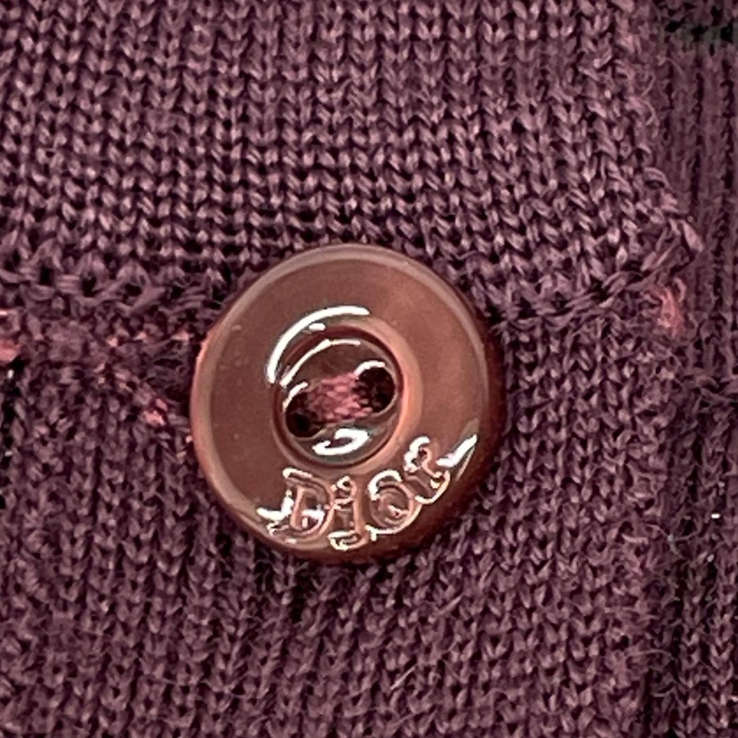 Dior Bordeaux Wool Cardigan 36 — view 9