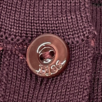 Dior Bordeaux Wool Cardigan 36 — view 9