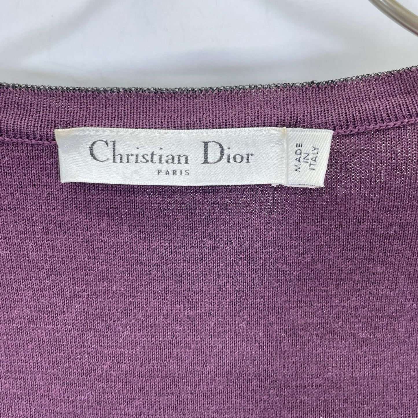 Dior Bordeaux Wool Cardigan 36 — view 4