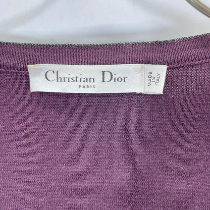 Dior Bordeaux Wool Cardigan 36 — view 4
