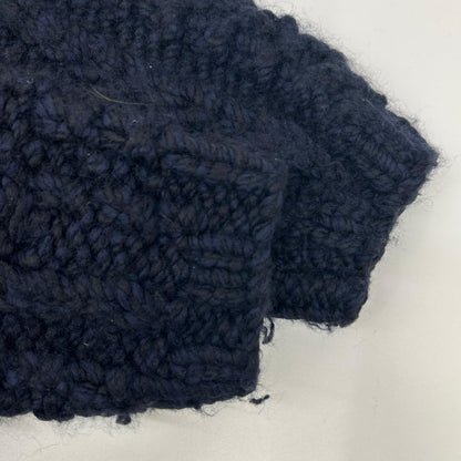 Gucci Navy Cable Knit Short Coat — view 8