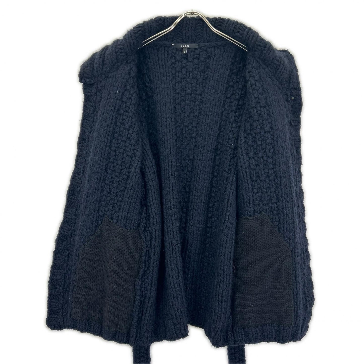 Gucci Navy Cable Knit Short Coat — view 3