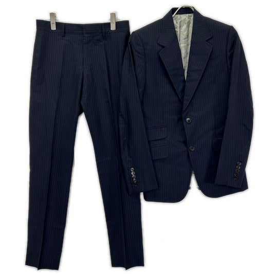 Gucci Black Pinstripe Be Inner Double Pocket Suit Set