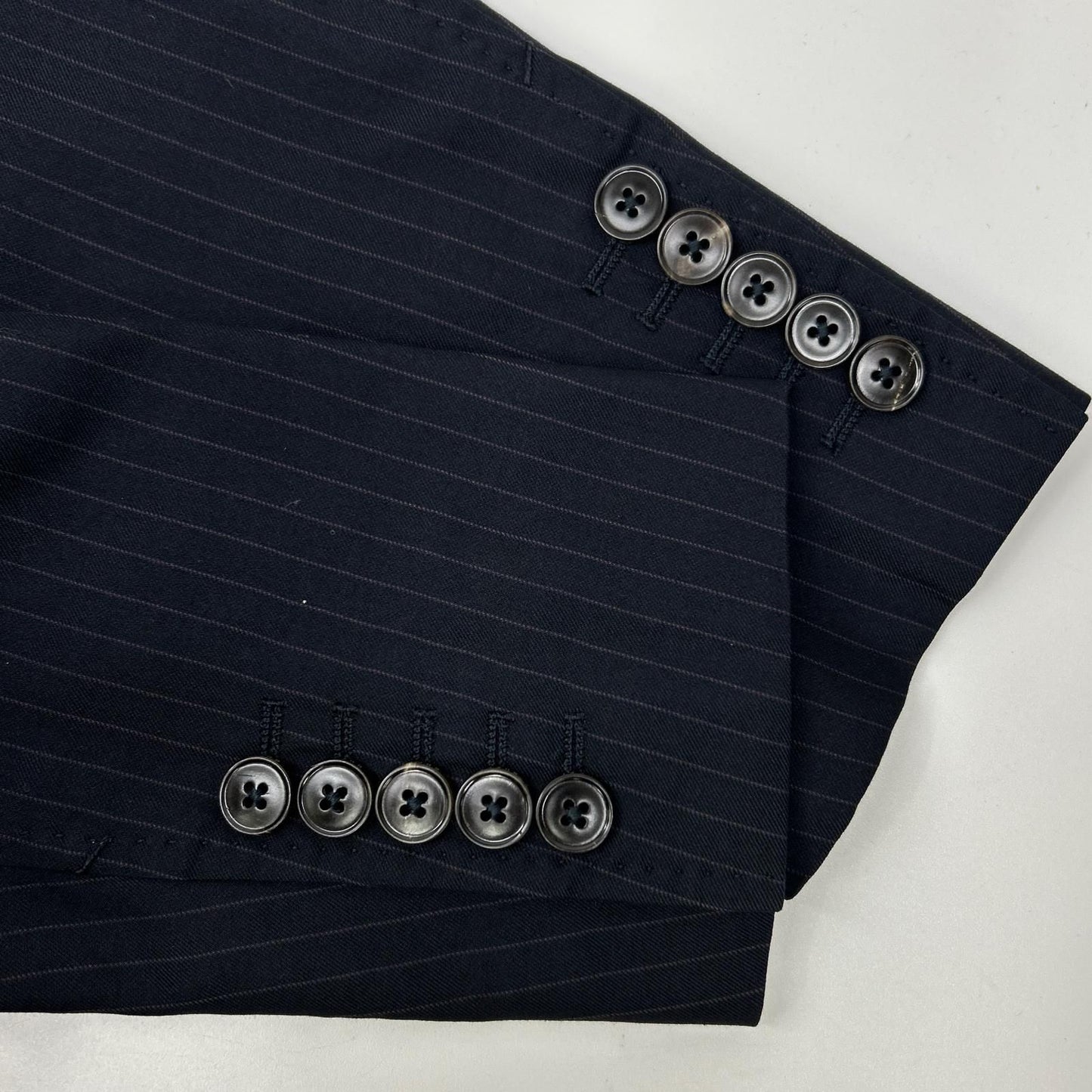 Gucci Black Pinstripe Be Inner Double Pocket Suit Set — view 8