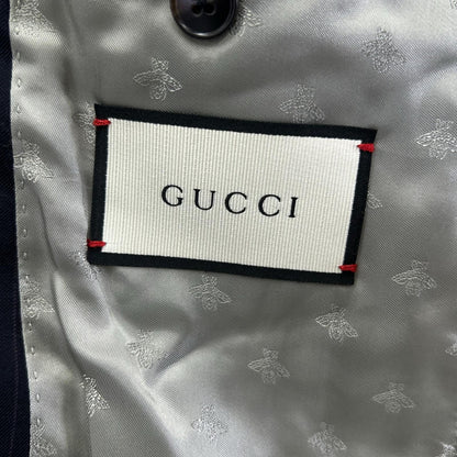 Gucci Black Pinstripe Be Inner Double Pocket Suit Set — view 5