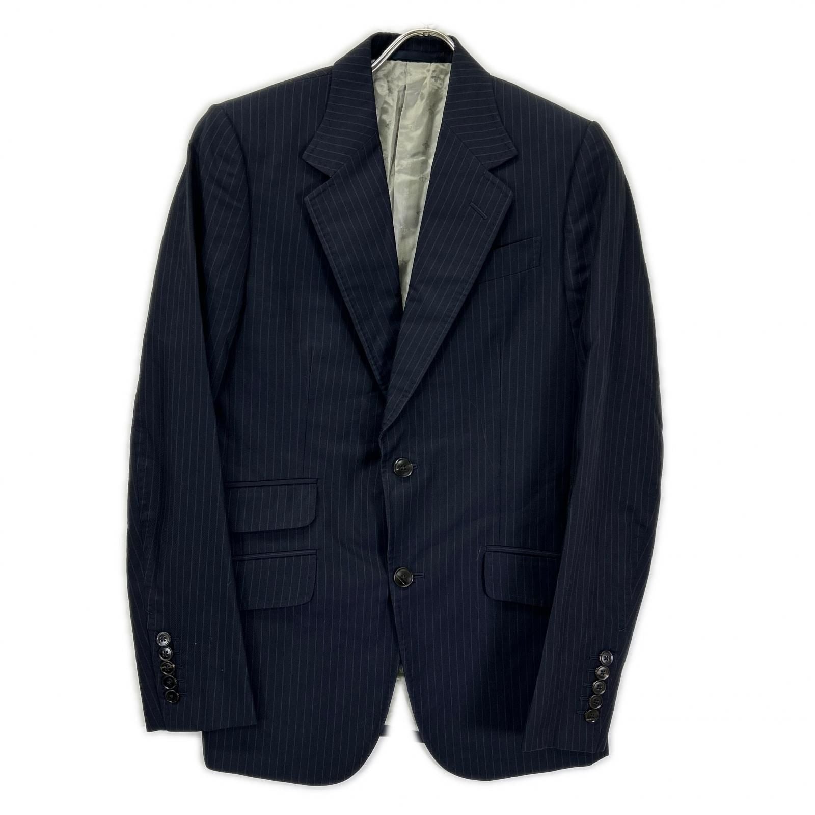 Gucci Black Pinstripe Be Inner Double Pocket Suit Set — view 2