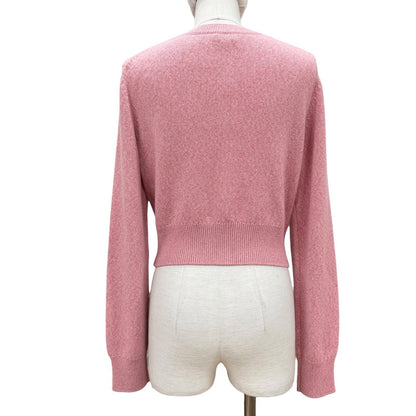 Chanel Cashmere 98% Gripoix Style Camellia Button Cardigan Pink 40 — view 4
