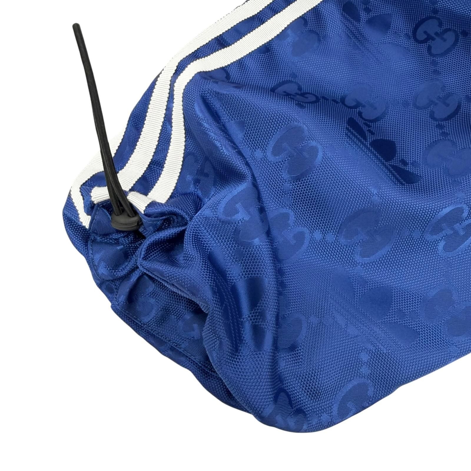 Gucci Adidas GG Pattern Trefoil Side Line Nylon Jacket Blue 38 — view 9