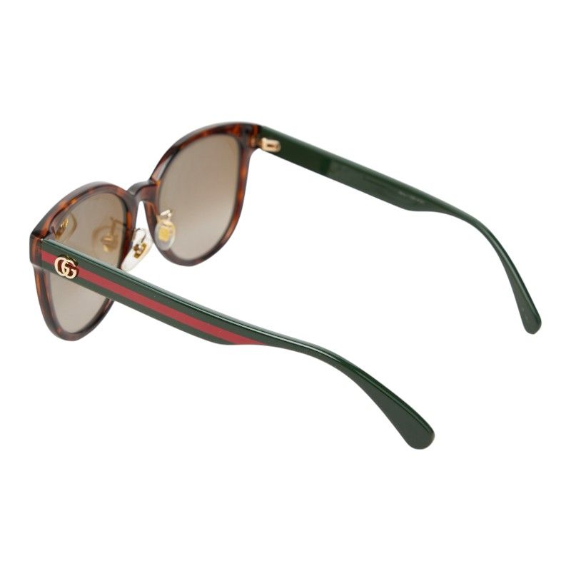 Gucci Sherry Line Double Asian Fit Sunglasses Eyewear Brown Green Red Acetate — view 2