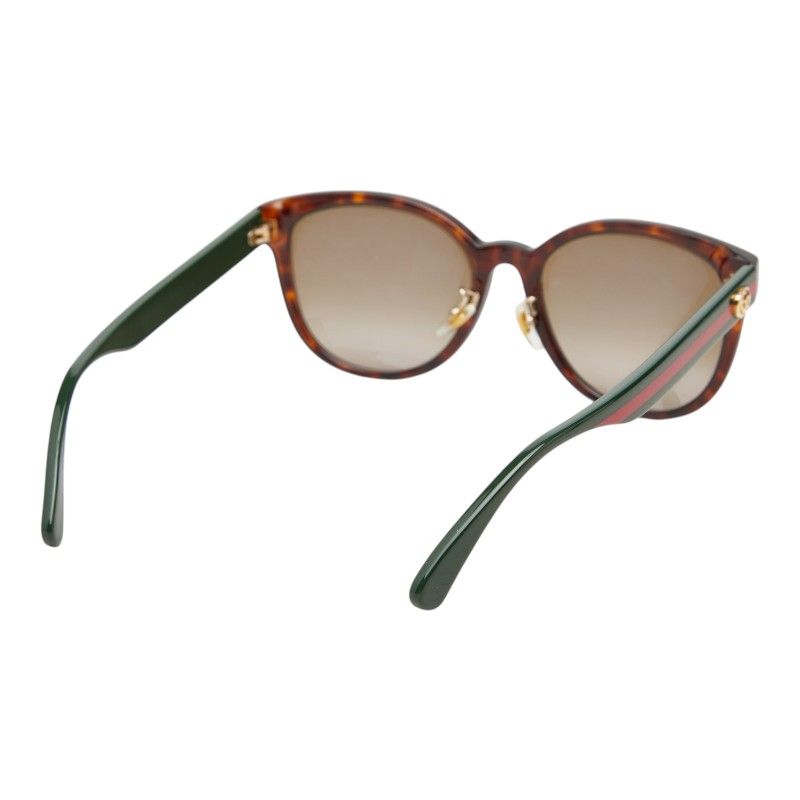 Gucci Sherry Line Double Asian Fit Sunglasses Eyewear Brown Green Red Acetate — view 3