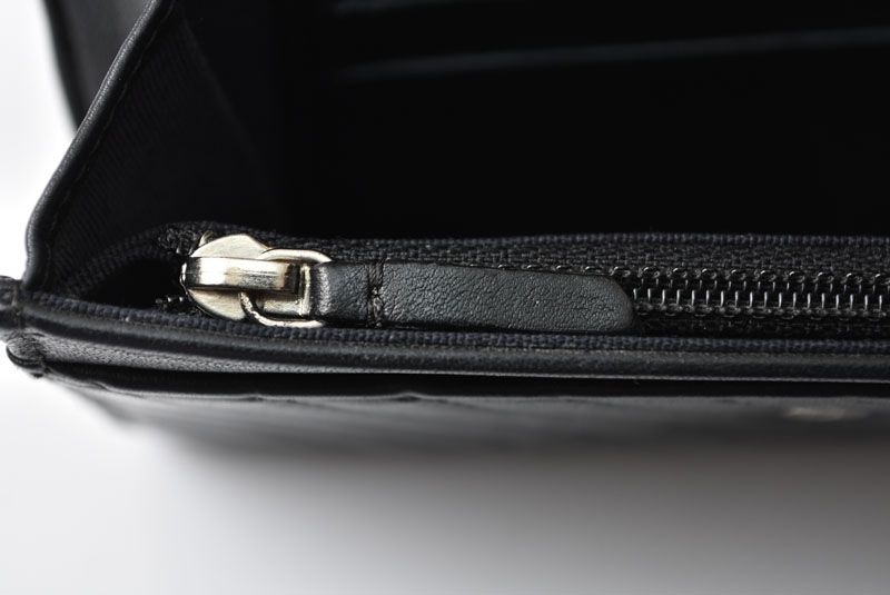 Chanel Wallet Bifold Fold Chez Blanc Stitch Black — view 8