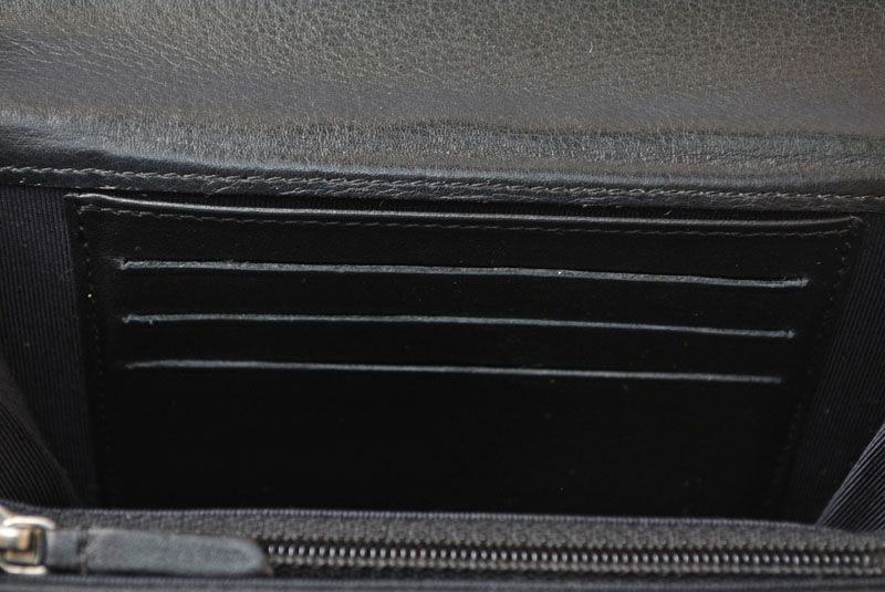Chanel Wallet Bifold Fold Chez Blanc Stitch Black — view 7