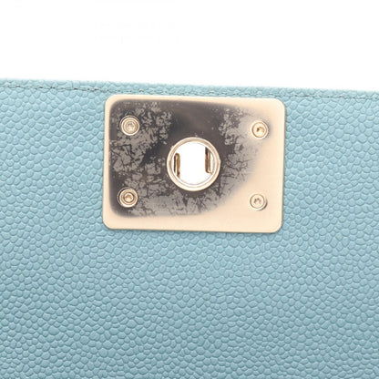 Chanel Shoulder Bag Boy Small Light Blue Caviar Leather Chain — view 7