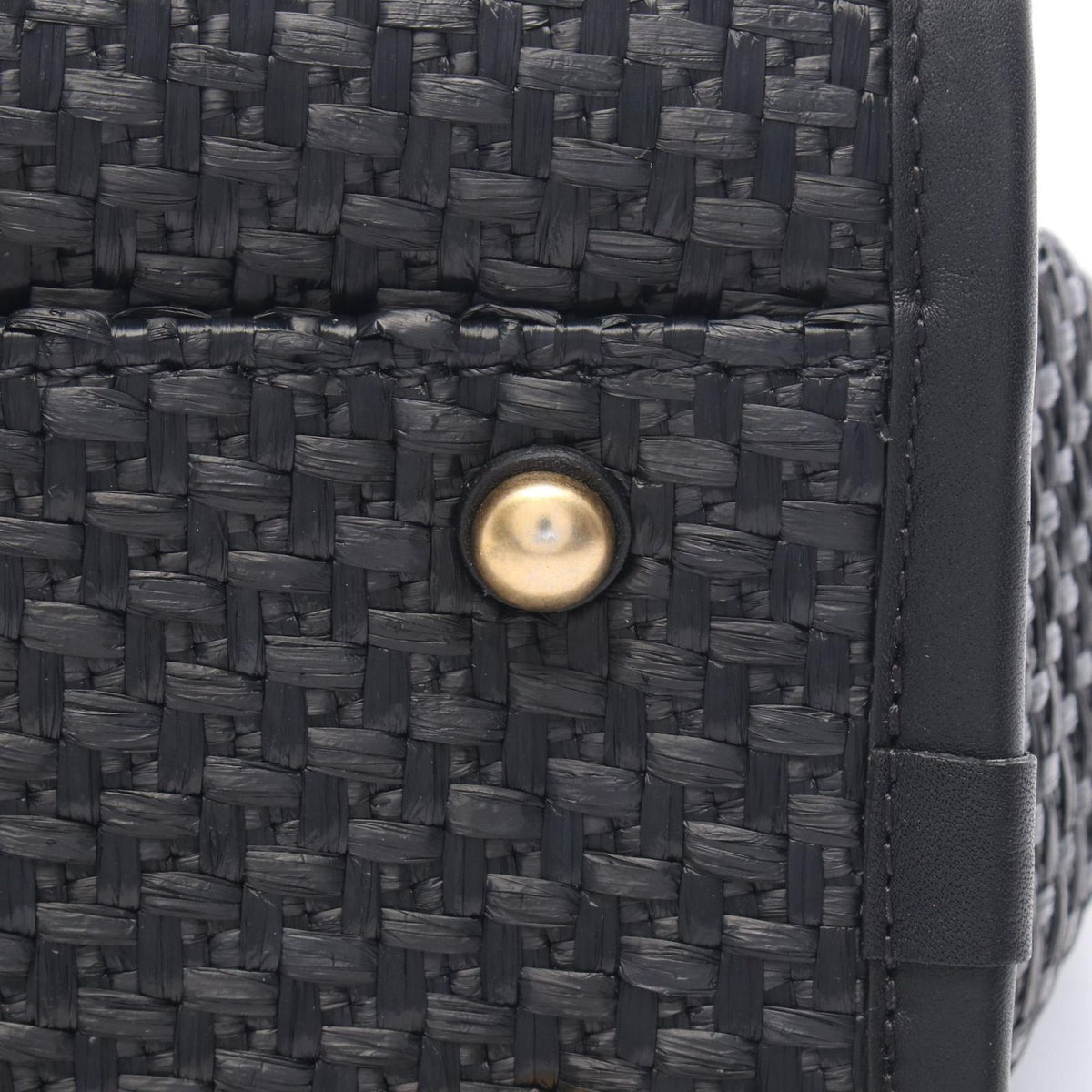 Chanel Tote Bag Deauville Black Leather Chain MM — view 7