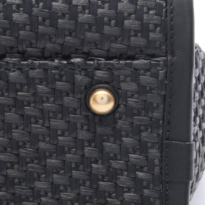 Chanel Tote Bag Deauville Black Leather Chain MM — view 7