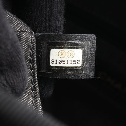 Chanel Tote Bag Deauville Black Leather Chain MM — view 5