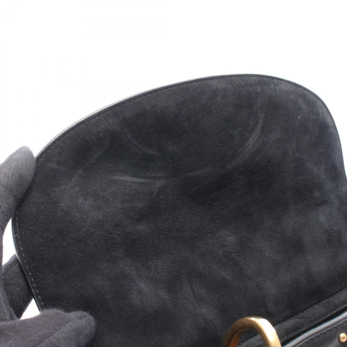 Dior Handbag Lady Dior Studs 2-Way Black Leather Tote Medium — view 5