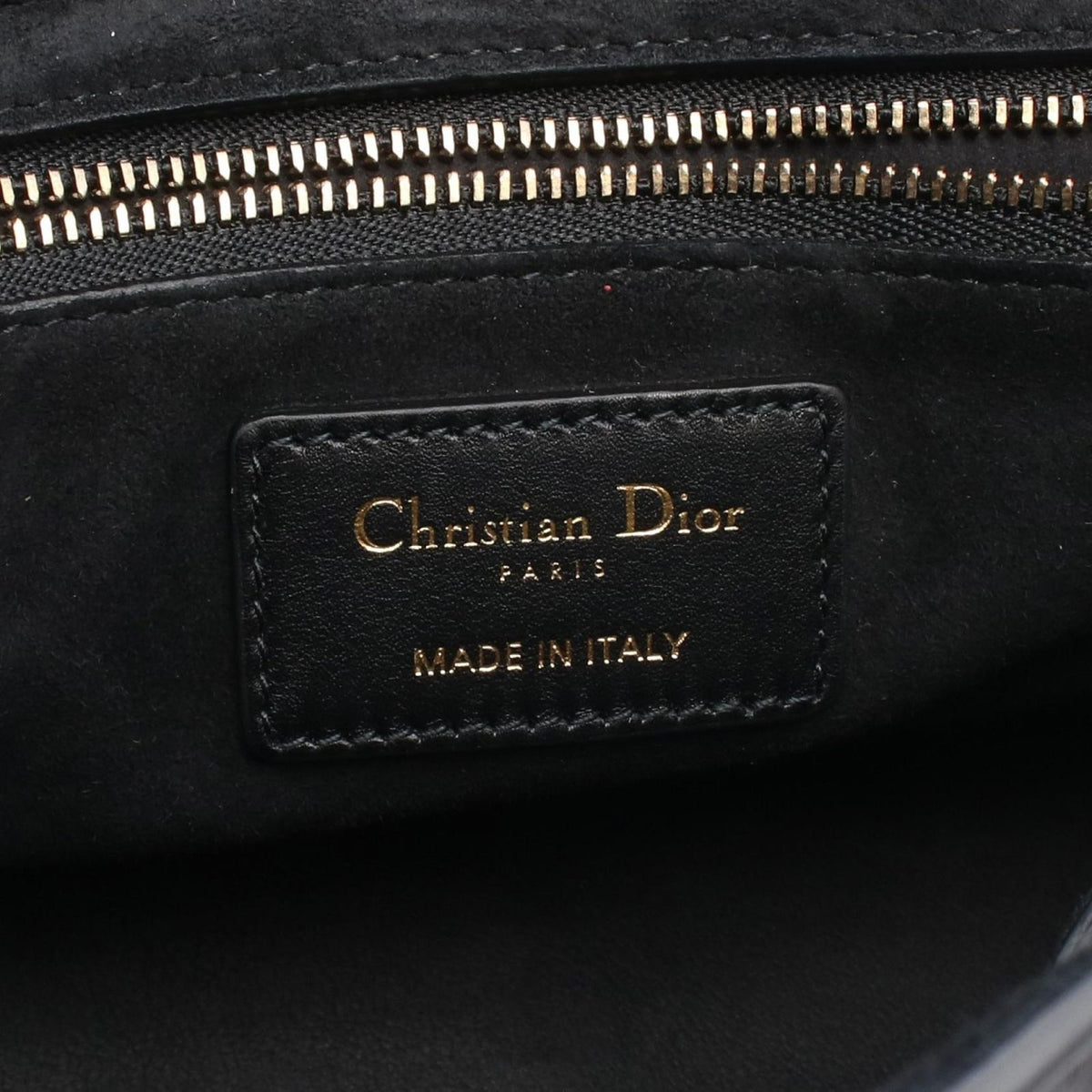 Dior Handbag Lady Dior Studs 2-Way Black Leather Tote Medium — view 4
