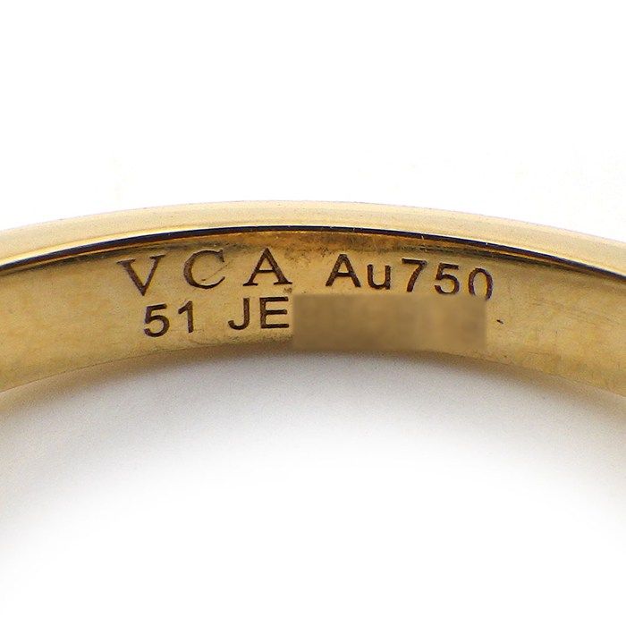 Van Cleef & Arpels Ring Vintage Alhambra Carnelian Point Diamond 18K Yellow — view 3