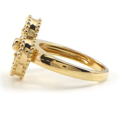 Van Cleef & Arpels Ring Vintage Alhambra Carnelian Point Diamond 18K Yellow — view 2