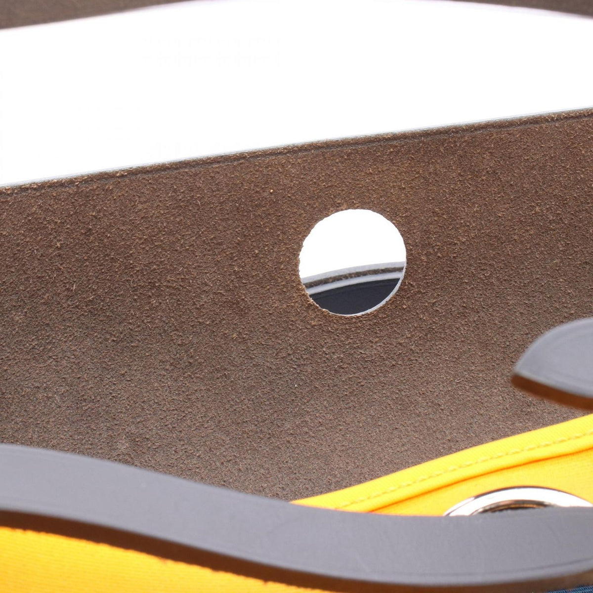 Hermes Handbag Herbag Zip PM Blue Jaune D'or Izmir Canvas Leather Verso — view 6
