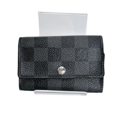 Louis Vuitton Damier Graphite Case Multicles 6 Key Black Key Holder