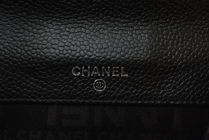 Chanel Bifold Wallet Vintage Chocolate Bar Hook CC Logo Black Leather Compact — view 9