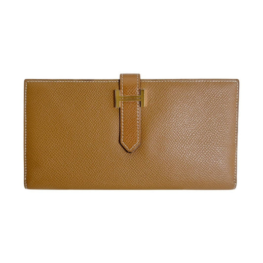 Hermes Wallet Bearn Souffle Brown