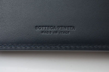 Bottega Veneta Wallet Bifold Fold Intrecciato Navy — view 6