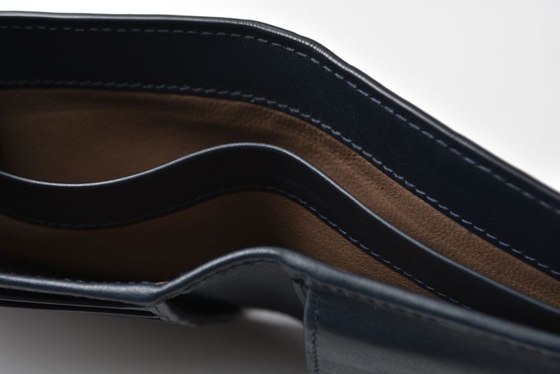 Bottega Veneta Wallet Bifold Fold Intrecciato Navy — view 4
