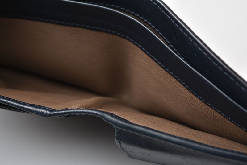 Bottega Veneta Wallet Bifold Fold Intrecciato Navy — view 5