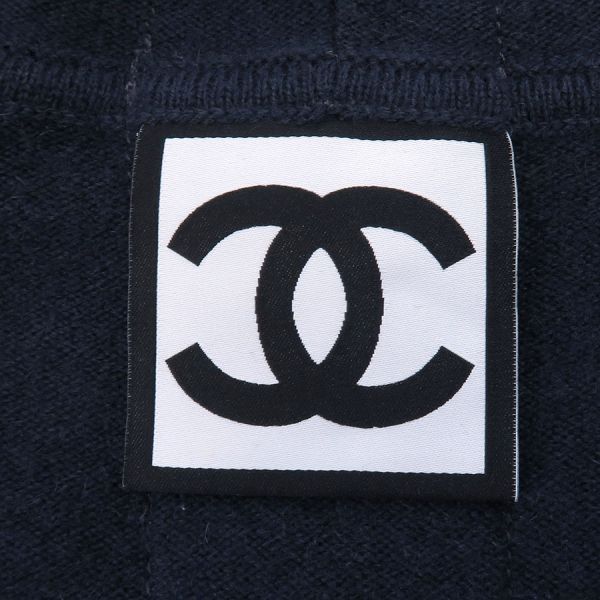 Chanel Long Cardigan Navy — view 9