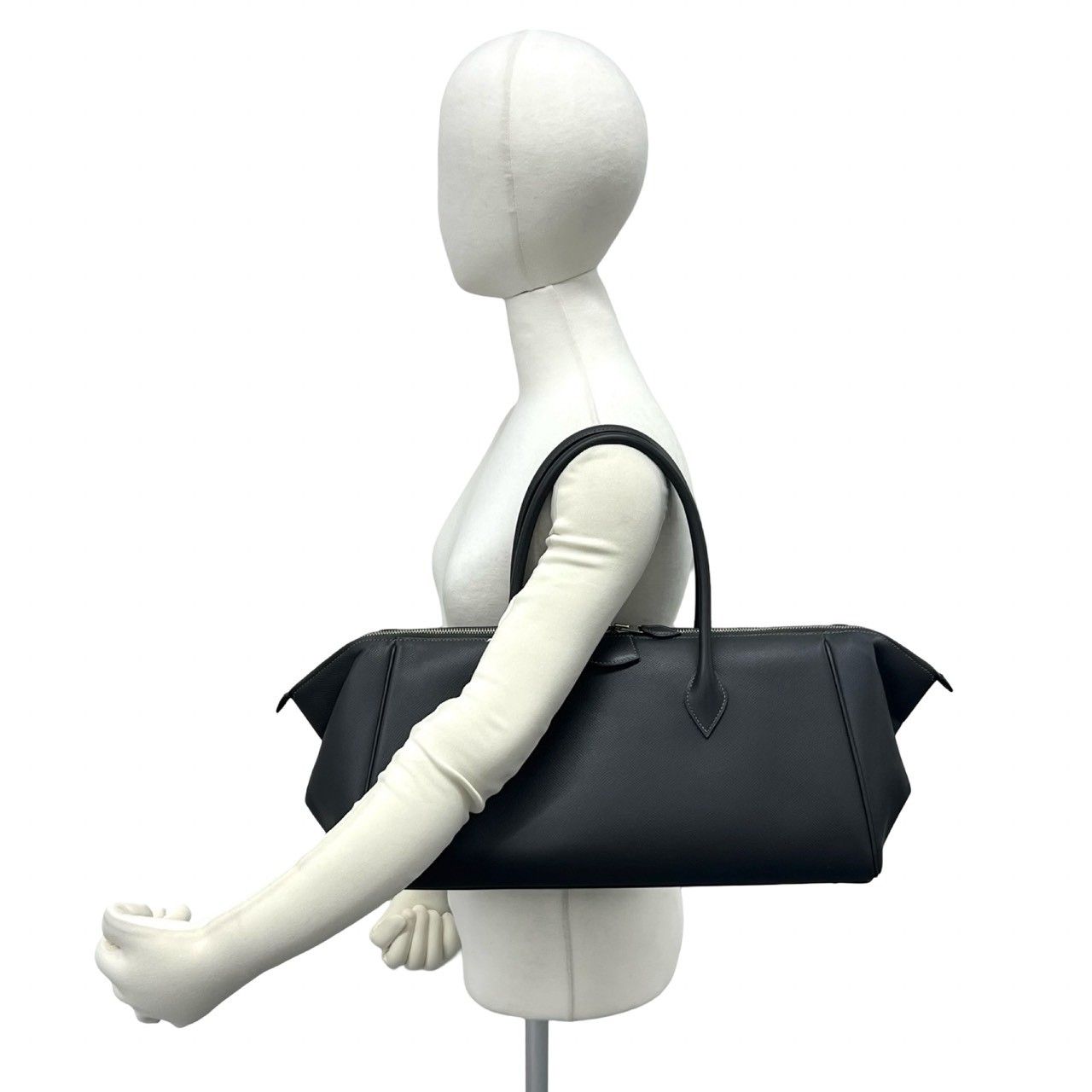 Hermes Paris Bombay 40 Veau Epsom Mini Boston Bag Graphite — view 2