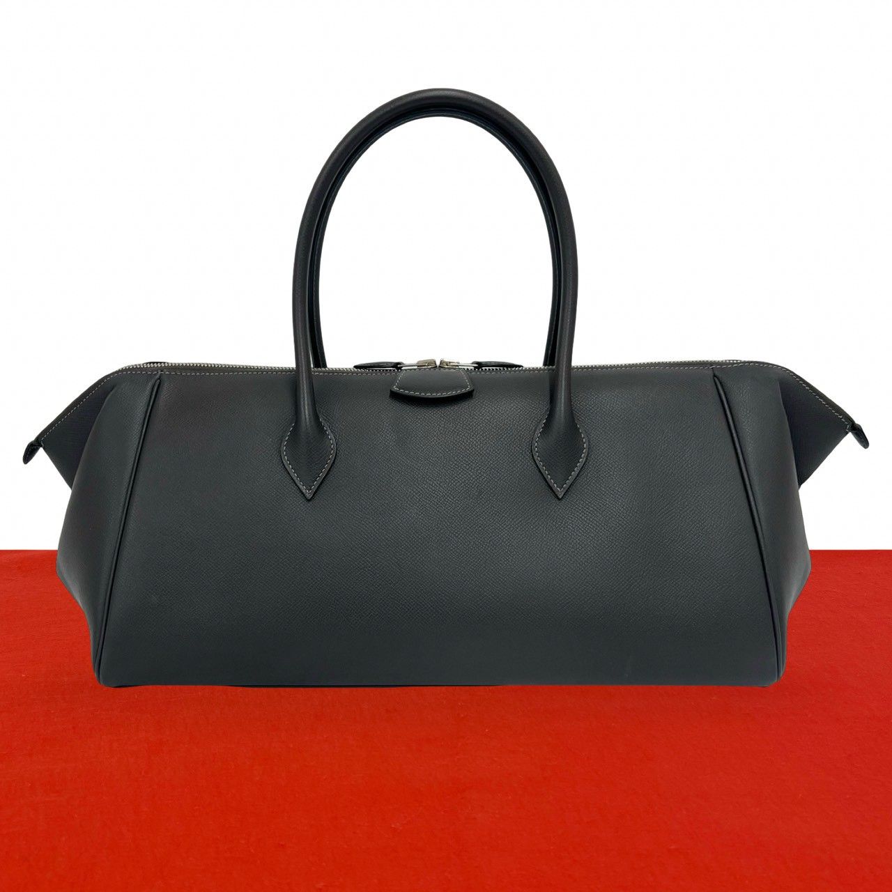 Hermes Paris Bombay 40 Veau Epsom Mini Boston Bag Graphite