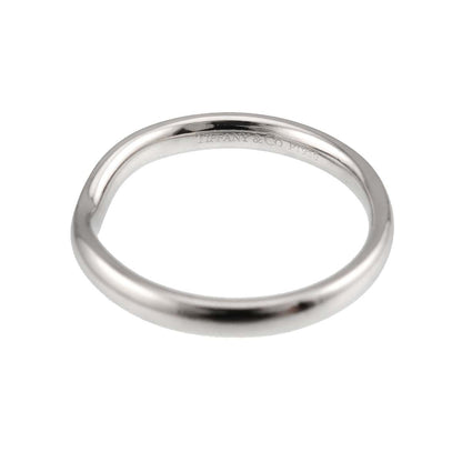 Tiffany & Co Wide Bud Band Ring Platinum Curved — view 3