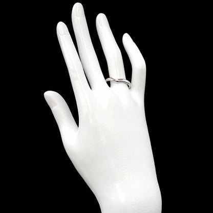 Tiffany & Co Wide Bud Band Ring Platinum Curved — view 7