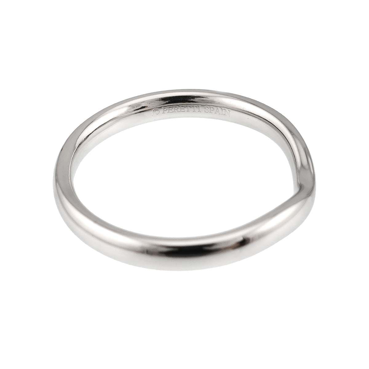 Tiffany & Co Wide Bud Band Ring Platinum Curved — view 4