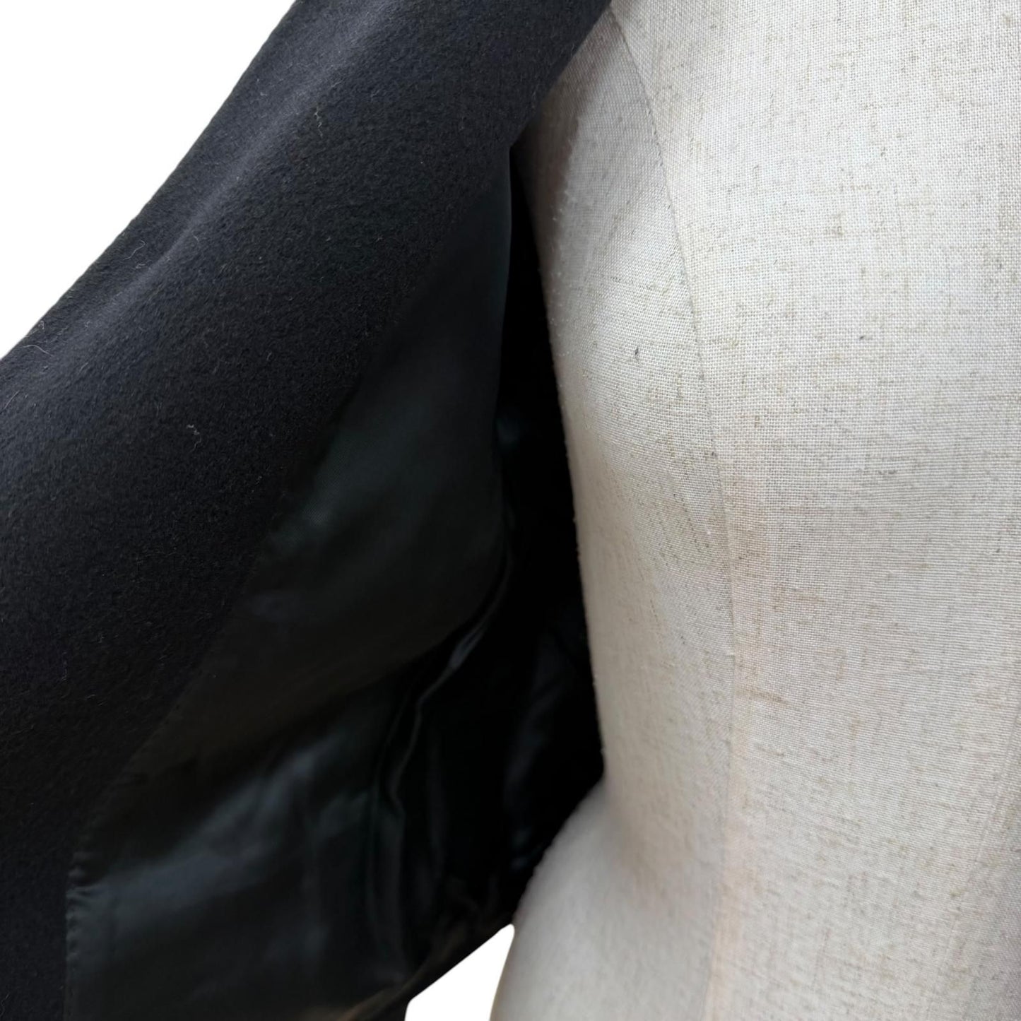Celine Cashmere Spencer Captain Jacket Collarless Black 34 — view 5