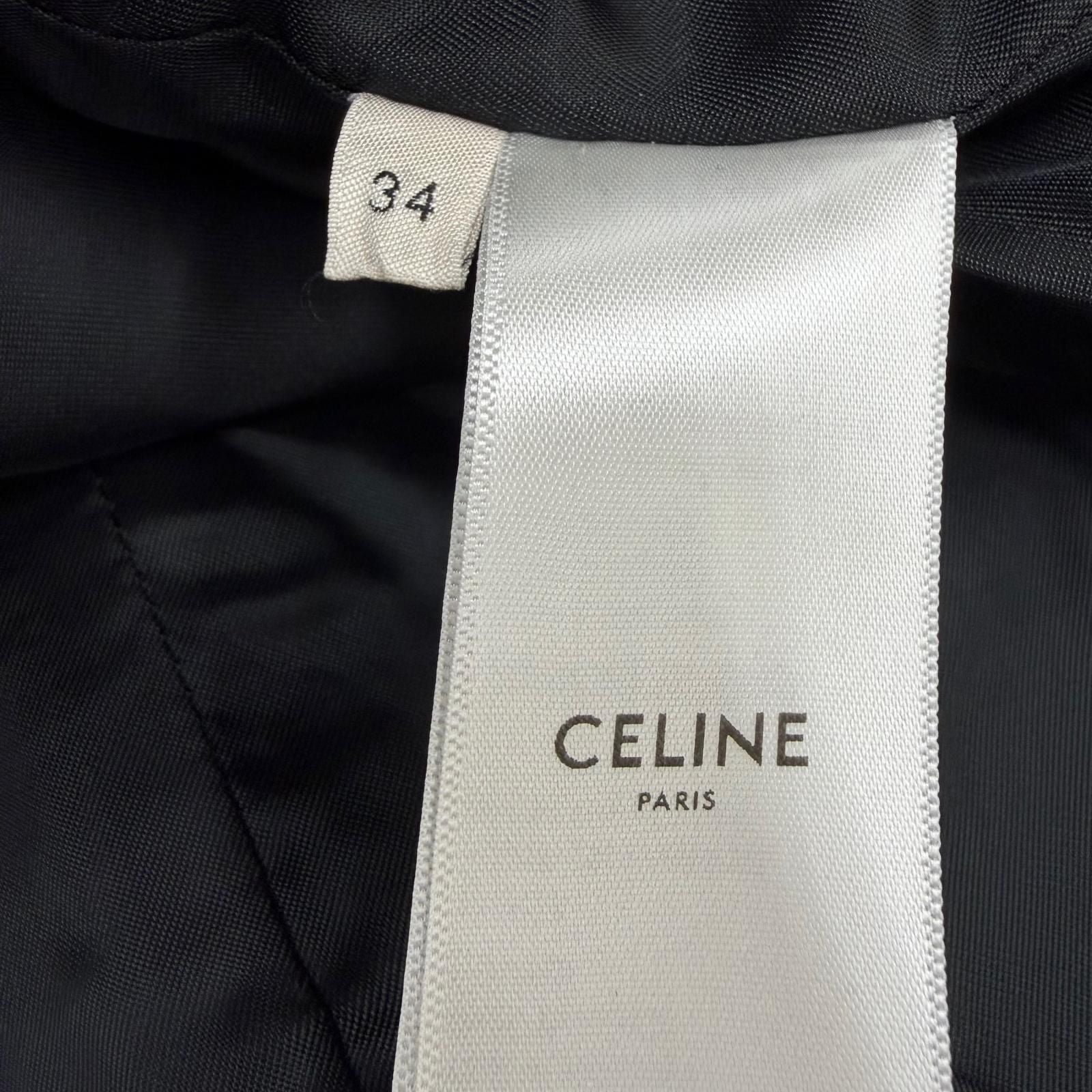 Celine Cashmere Spencer Captain Jacket Collarless Black 34 — view 8