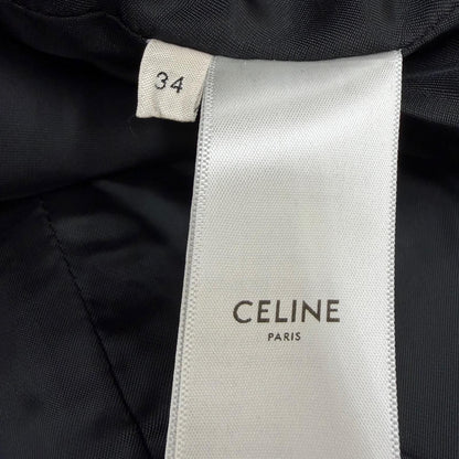Celine Cashmere Spencer Captain Jacket Collarless Black 34 — view 8