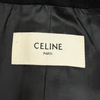 Celine Cashmere Spencer Captain Jacket Collarless Black 34 — view 7