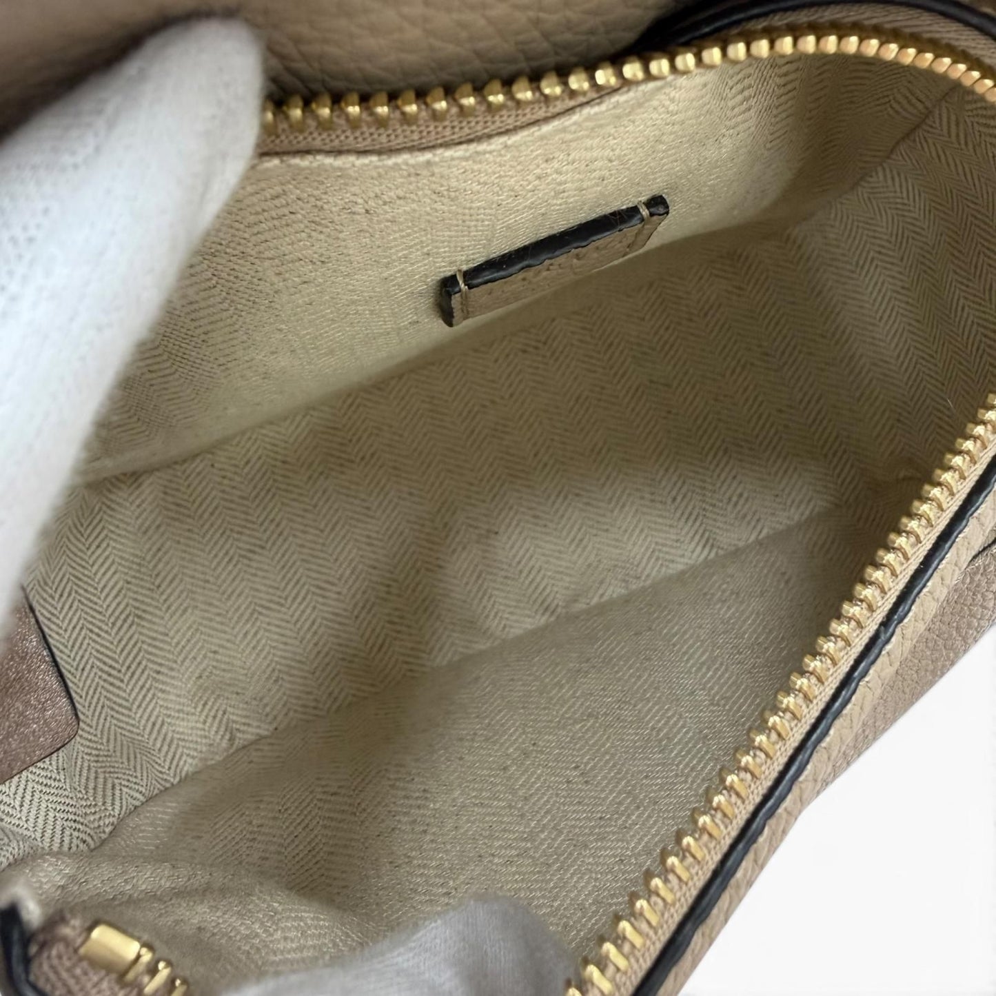 Loewe Puzzle Mini 2-Way Calf Leather Shoulder Bag Beige — view 7