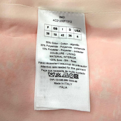 Dior Lining Silk 100% All Pattern Collarless Jacket Orange 42 — view 7