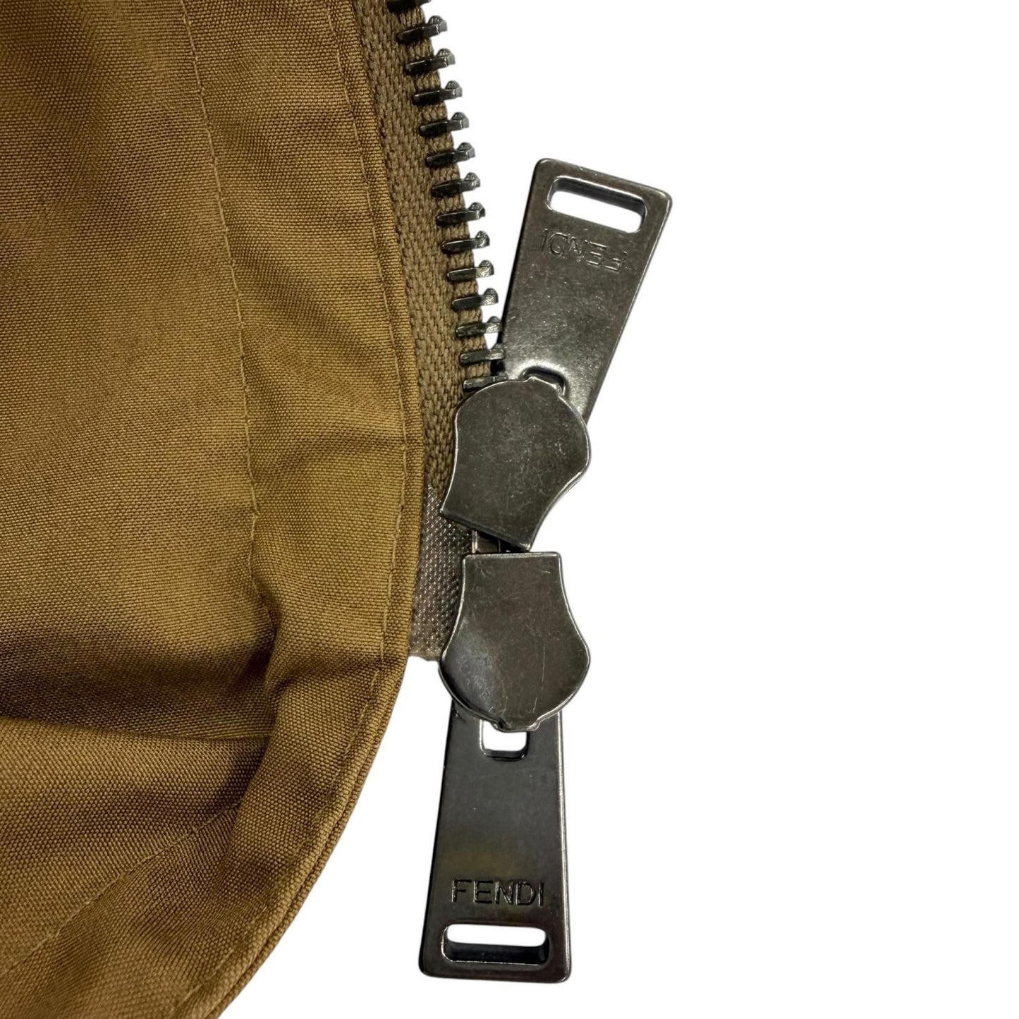 Fendi Cotton 100% Cowhide Leather Hooded Coat Brown 40 — view 6